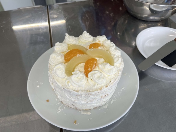 完成したケーキ