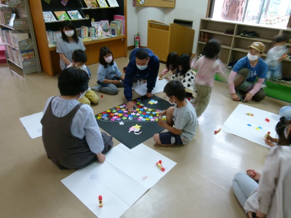 天の川を作っている様子